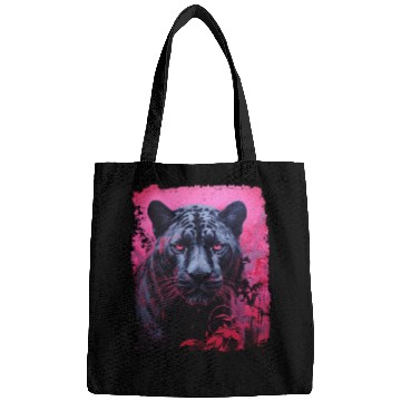 Discover Pink Pop Art Black Panther  Bags