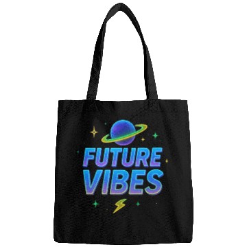 Discover Future Vibes Neon Planet Design Bags