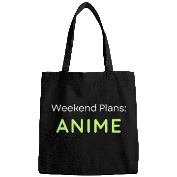 Discover Vibrant Anime Weekend Text Design Bags