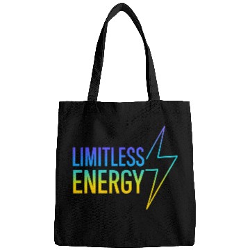 Discover Limitless Energy Neon Typography Bags
