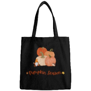 Discover Autumn Pumpkin Harvest Illustration Bags