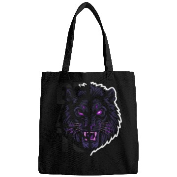Discover Neon Dark Lion Illustration Bags