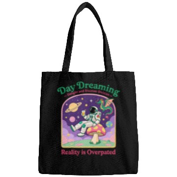 Discover Space Dreamer Astronaut Mushroom Patch Bags