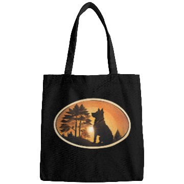 Discover Sunset Wilderness Wolf Silhouette Bags