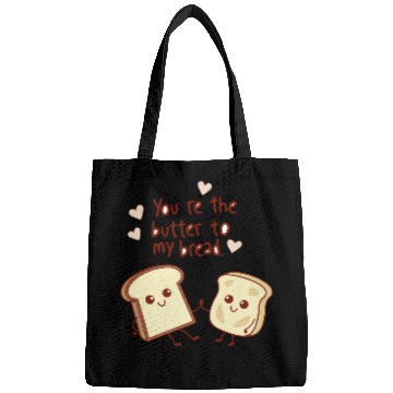 Discover Cute Bread and Butter Kawaii Valentine Design Bags