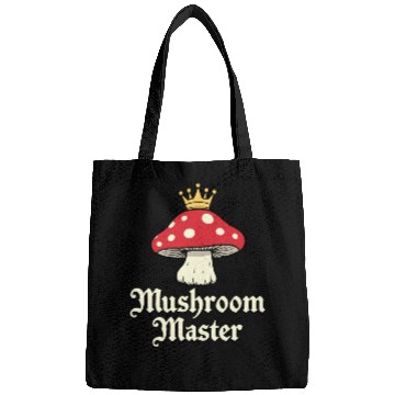 Discover Mushroom King Crown Graphic Bags