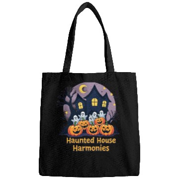 Discover Haunted House Harmonies Halloween Design Bags