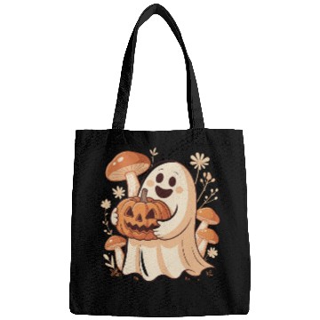 Discover Cottagecore Halloween Ghost Flower Pumpkin Bags