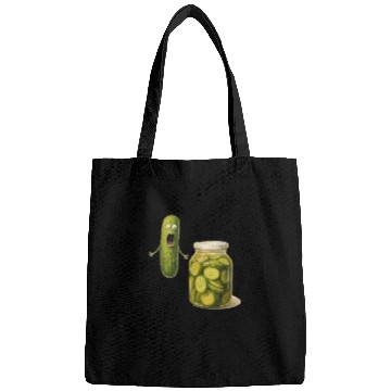 Discover Whimsical Pickle Cucumber Character Bags