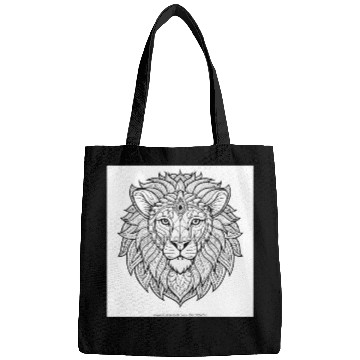 Discover coloring page adults lion face 600w 2495926763 Bags