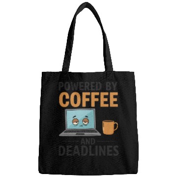 Discover Powered by Coffee and Deadlines – Coffee Lover Bags