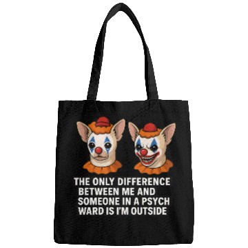 Discover Psycho Chihuahua Clown Meme  Bags
