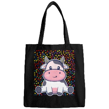 Discover Cute Cartoon Cow with Polka Dots Bags