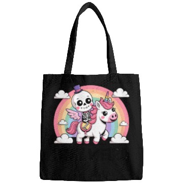 Discover stay weird skeleton unicorn Bags