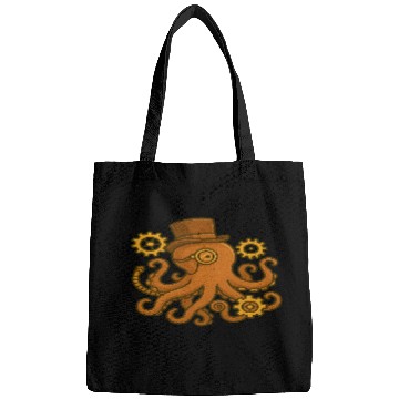 Discover Steampunk Octopus with Top Hat Bags