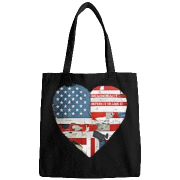 Discover Democracy Defend It Or Lose It USA flag vintage  Bags