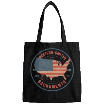 Discover Western-Capital Sacramento Map Badge Bags