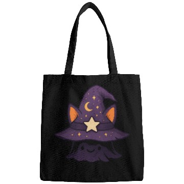 Discover Mystical Cat Witch Hat Design Bags