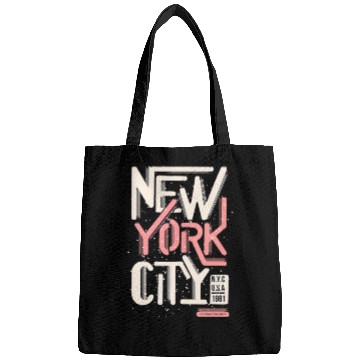 Discover Urban New York City Typography Design Bags