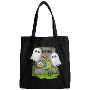 Discover Spooky Graveyard with Ghosts and Eye Bags