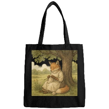 Discover Whimsical Fox Knitting Under Tree Bags