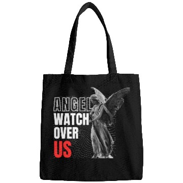 Discover Angel Statue with Watch Over US Message Bags