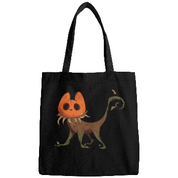 Discover Whimsical Jack-o'-Lantern Cat Hybrid Bags
