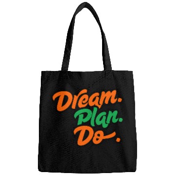 Discover Inspirational Dream Plan Do Typography Bags