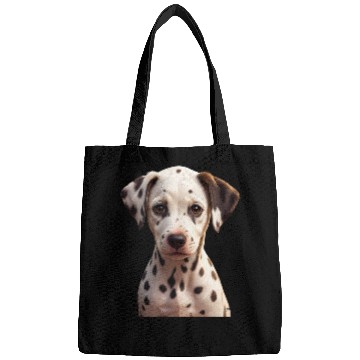 Discover Dalmatian Puppy Portrait on Bags