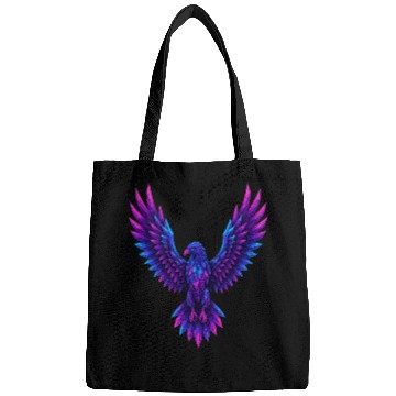 Discover Vivid Blue-Purple Mythical Phoenix Bags