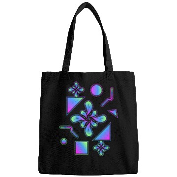 Discover Neon Abstract Flower and Geometric Motifs Bags