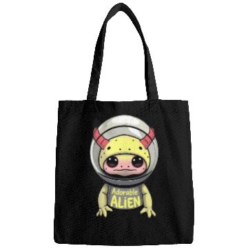 Discover Adorable Alien in Space Helmet Bags