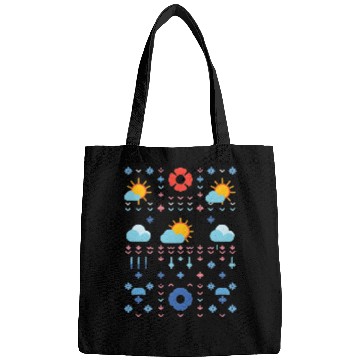 Discover Celestial Weather Pattern Illustration Bags