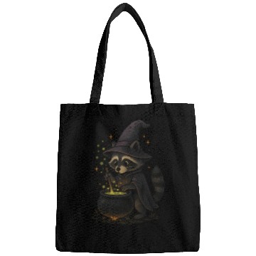 Discover Mystical Raccoon Witch in Magic Cauldron Bags