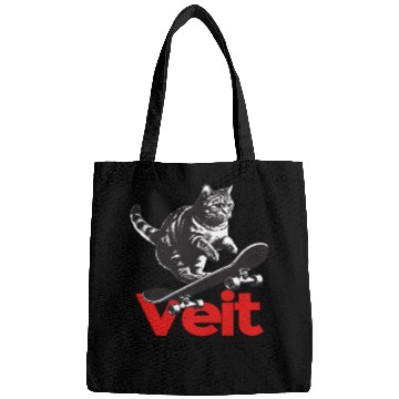 Discover Cool Cat Skateboard with cute Boy Name VEIT Bags