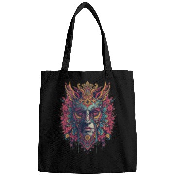 Discover Mystical Forest Spirit Mandala Art Bags