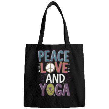 Discover Peace Love Yoga Design Bags