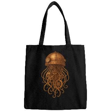 Discover Steampunk Octopus Helmet Design Bags
