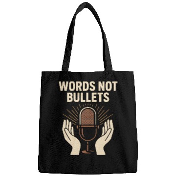 Discover Words Not Bullets Microphone Bags