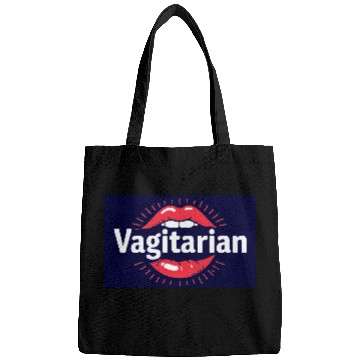 Discover Vagitarian logo red lips funny lesbian present  Bags