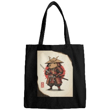 Discover Anthropomorphic Warrior Hamster in Samurai Armor Bags