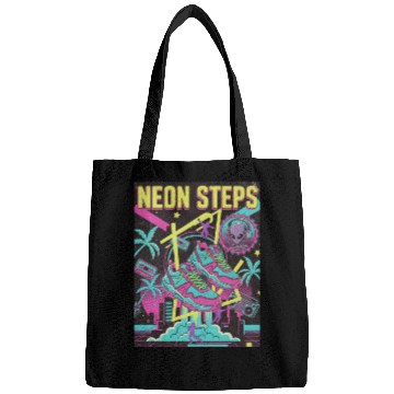Discover Neon Steps Retro Athletic retro 90 Bags
