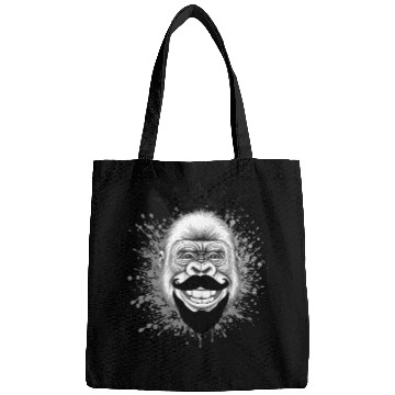 Discover Regal Gorilla with Crown and Mustache Bags