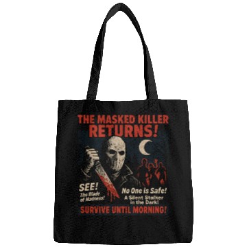 Discover Masked Killer Returns Slasher Movie Poster Vintage Bags