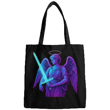 Discover Neon Angel Warrior Illustration Bags