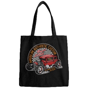 Discover Vintage Hot Rod Car Illustration Bags