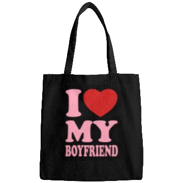Discover I love my boyfriend Bags