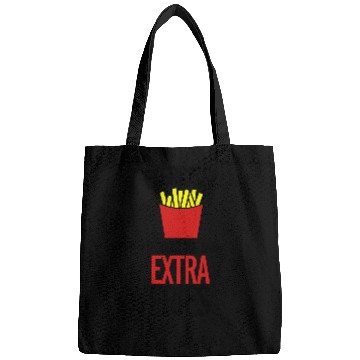 Discover Exercise Extra Fries Funny Sarcastic Gym Quote Bags
