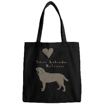 Discover i heart my silver labrador retriever Bags