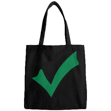 Discover Abstract Green Checkmark Design Bags